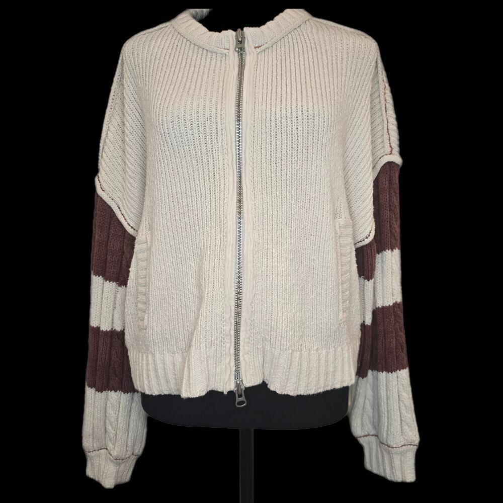 NWT New Anthropologie Pilcro Tiger Zip-Up Cardigan. Size XL. Retails $188 - Picture 3 of 10